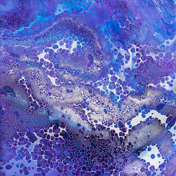 Lunar Terrain Fluid Art Painting