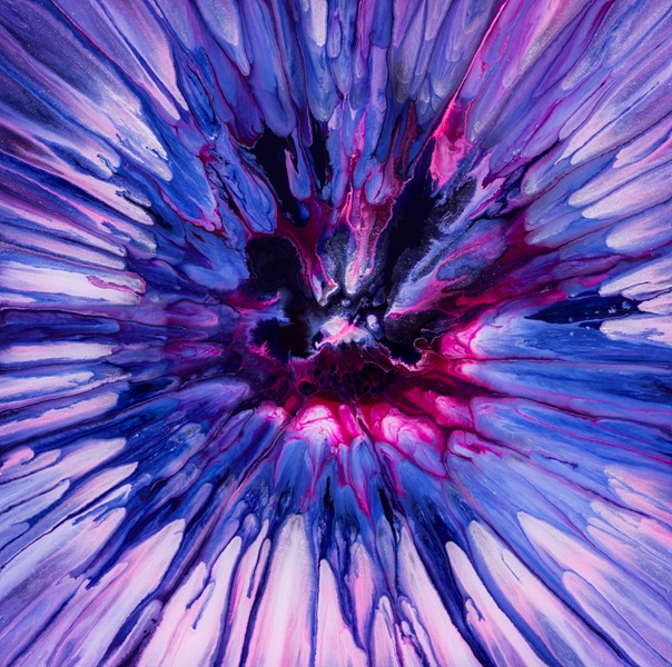 Passion Fruit Fluid Art Painting